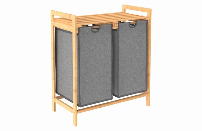 BAMBOO LAUNDRY SLIDING BASKETS