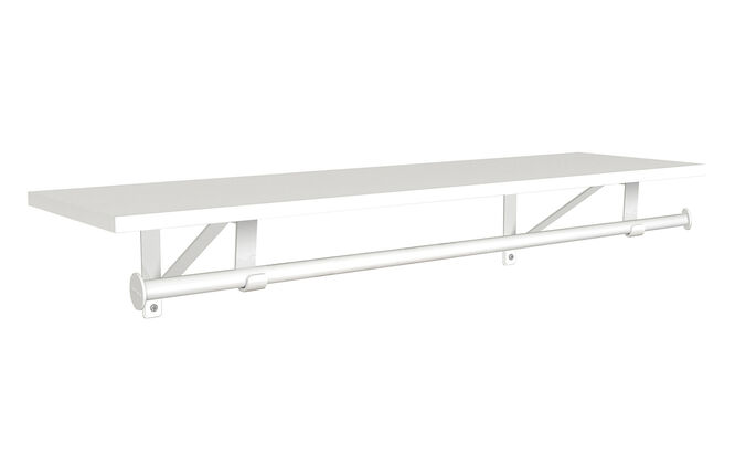 3'X10" Laminate Shelf w Hang Rod