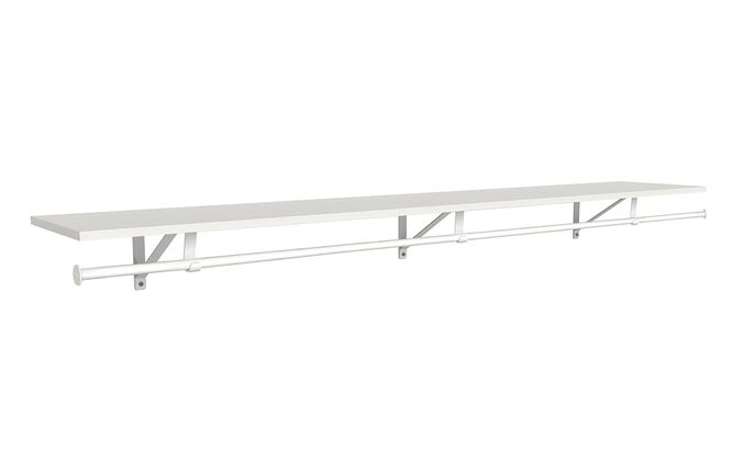 6'X12" Laminate Shelf w Hang Rod