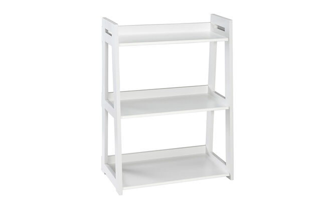 Wide 3 Shelf Ladder Bookshelf